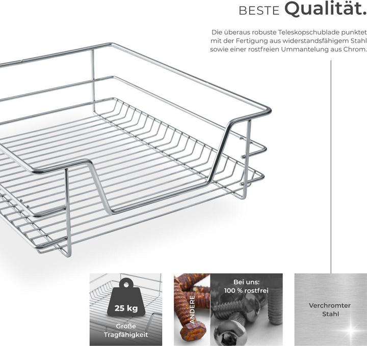 Actual product image tectake Telescopic drawer