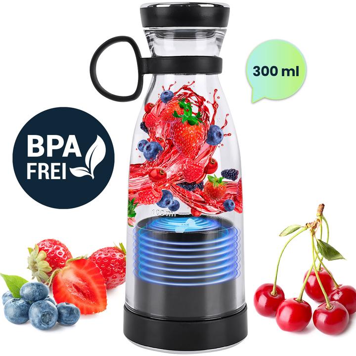 Actual product image Ideoon Mobiler trendiger elektrischer Smoothie Maker, Akku, 300 ml (120 W)