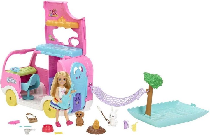 Actual product image Barbie Chelsea 2-in-1 camper