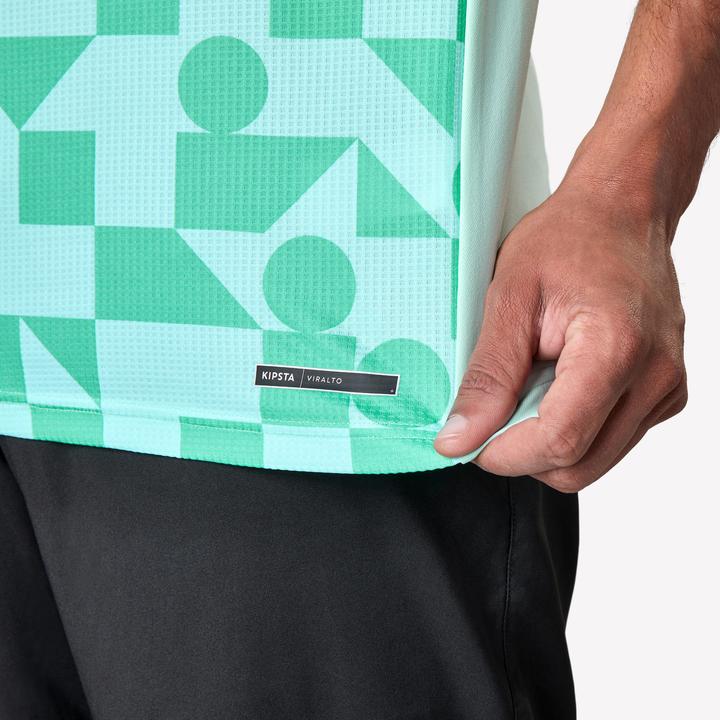 Image du produit Kipsta Maillot De Football Adulte Manches Courtes Viralto Check Vert Et Marine (XL)