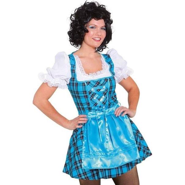 Orlob Dirndl kurz, türkis-kariert 38 (38)