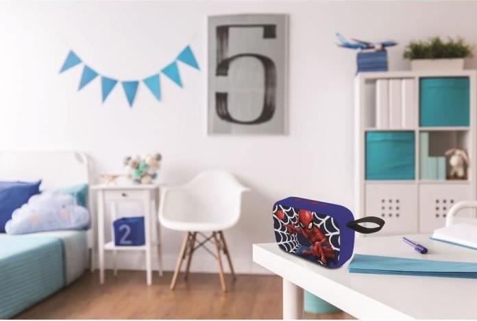 Immagine prodotto Lexibook Altoparlante radio portatile Bluetooth Spider-Man con finitura in tessuto
