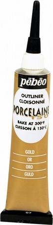 Actual product image Pebeo Porcelaine 150 Outliner (Gold, 20 ml)