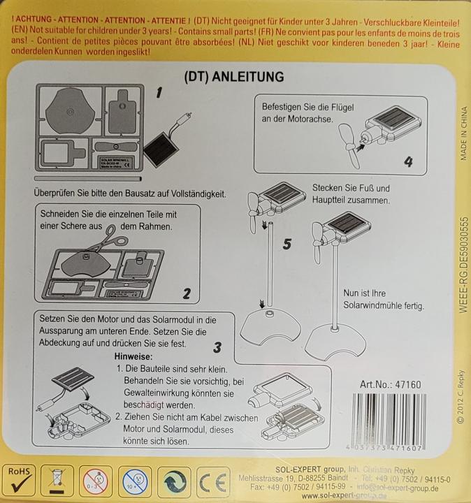 Image du produit Sol-Expert Mini éolienne solaire