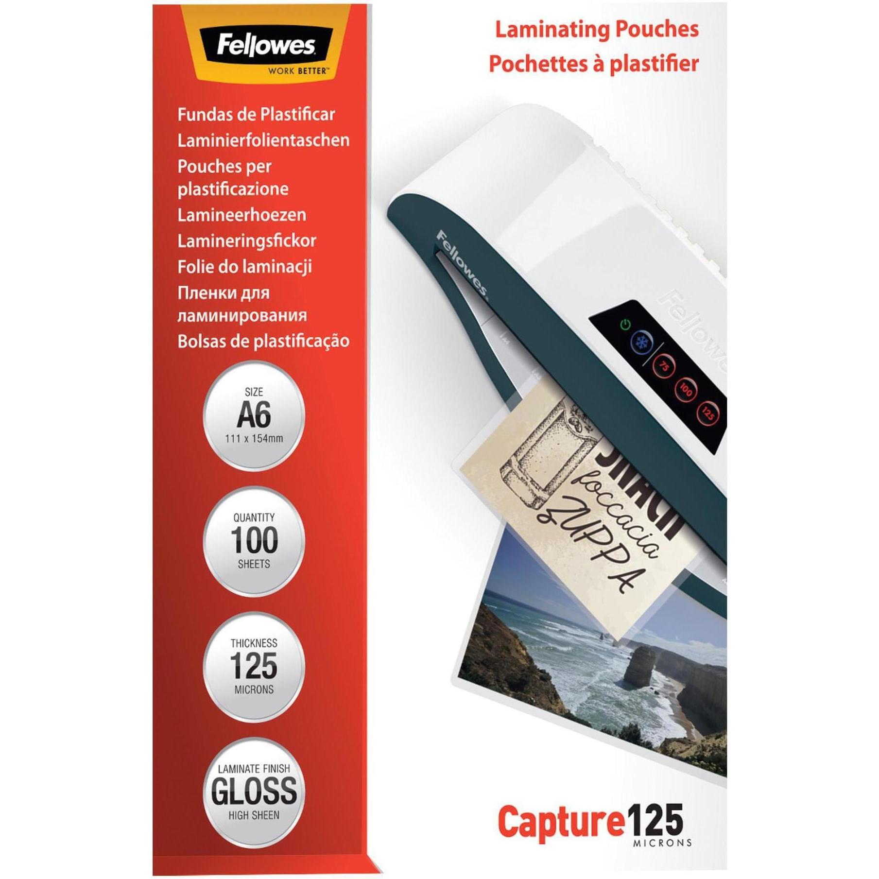 Fellowes, Laminierfolie, Capture (A6, 100 Stück, 125 µm)