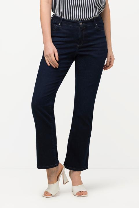 Image du produit Ulla Popken Jean en denim foncé, coupe 5 poches, taille élastique (54)