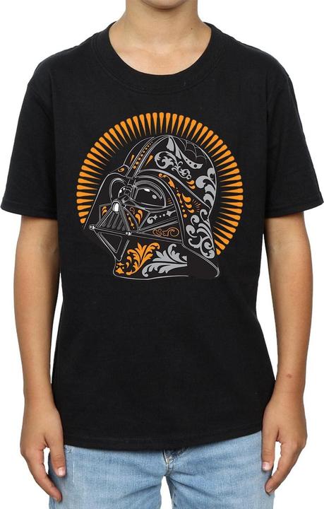 Actual product image Star Wars Boys Darth Vader Dia De Los Muertos T-Shirt (128)