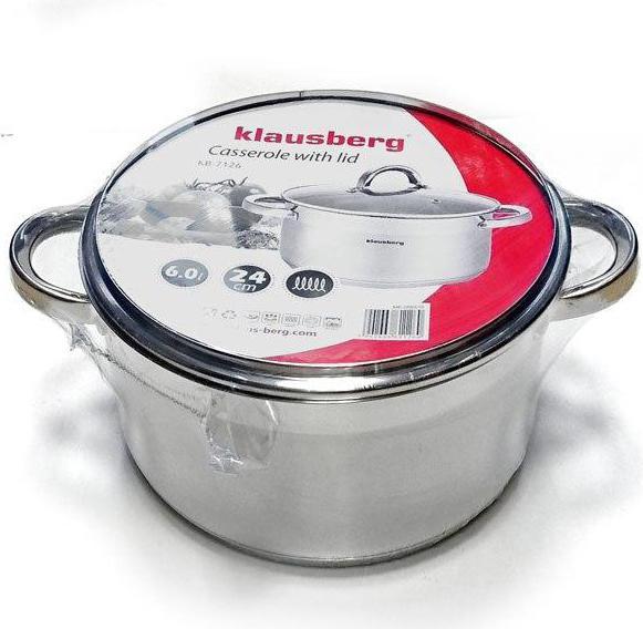 Image du produit Klausberg POT 24cm KB-7126 6L (Casserole, Acier inoxydable, 24 x 13.50 cm)