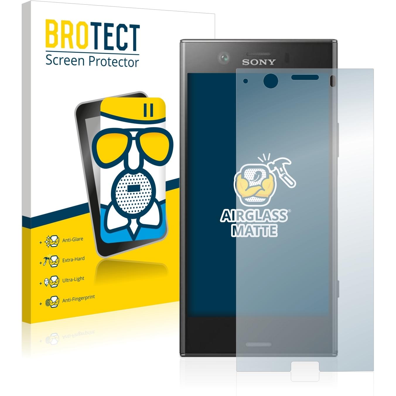 BROTECT AirGlass Panzerglasfolie Matt (1 Stück, Sony Xperia XZ1 Compact), Smartphone Schutzfolie, Grau