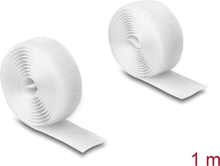 Produktbild Delock Klettband 1 m x 20 mm mit Haft- und Flauschband Weiss (20 mm)
