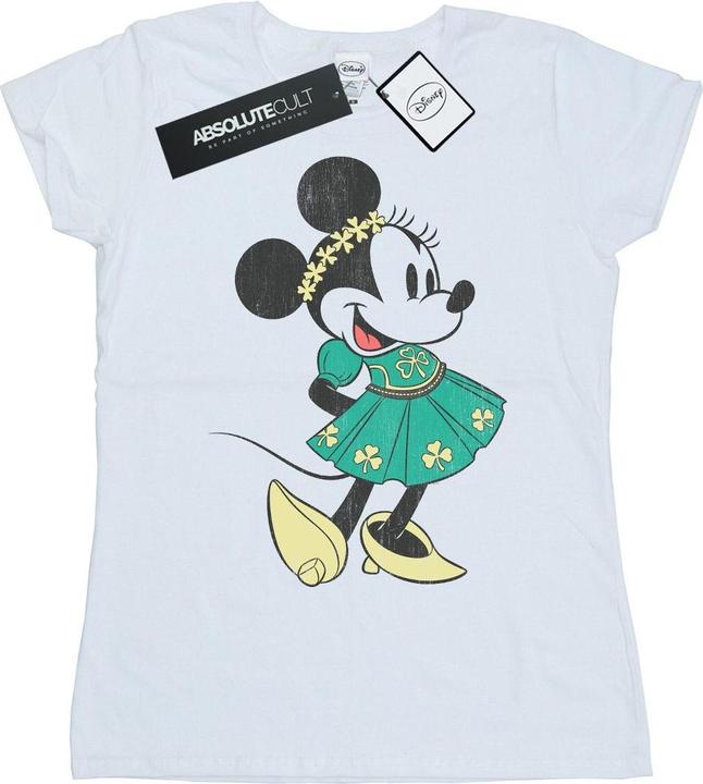 Actual product image Disney Womens/Ladies Minnie Mouse St Patrick's Day Costume Cotton T-Shirt (XXL)