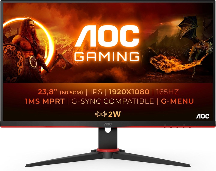 Actual product image AOC 24G2SPU/BK (1920 x 1080 pixels, 23.80")