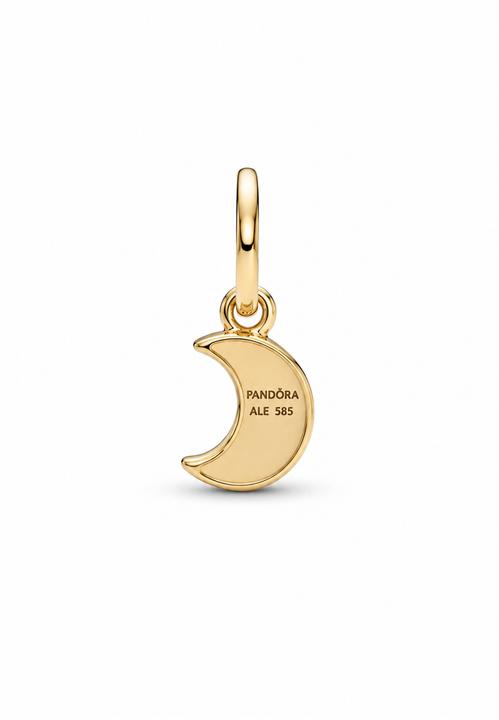 Actual product image Pandora White Crescent Moon Mini Dangle Charm (Resin (synthetic resin), Stainless steel)