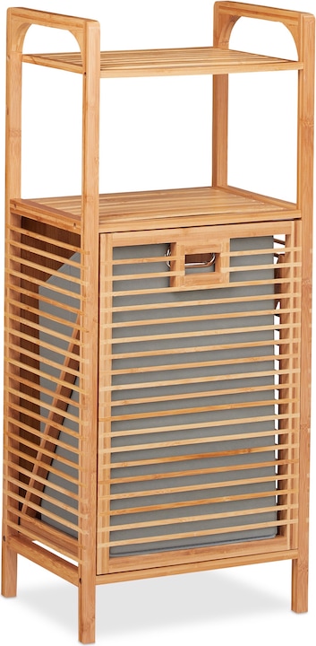 Produktbild Relaxdays Badregal mit Wäschekorb (40 x 30 x 95 cm)