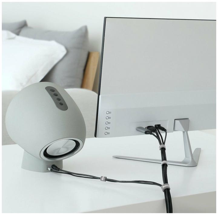 Actual product image Baseus Rainbow Circle Velcro Straps 3m Gray (Cable hole, 300 cm)