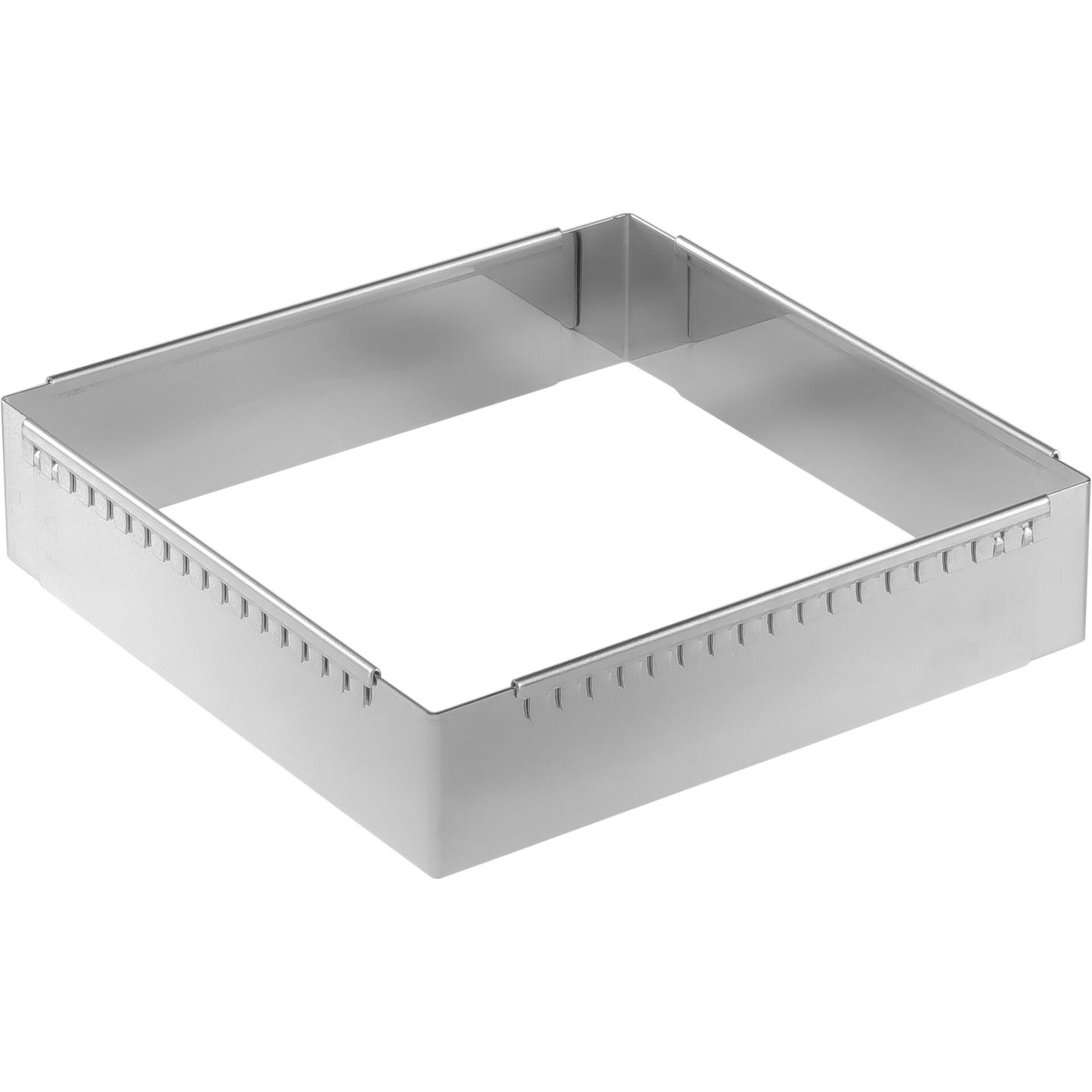 de Buyer Patisserie Rahmen Edels. einst 20-37 cm quadrat., Backform, Silber