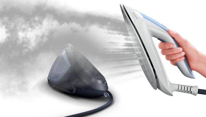 Actual product image Philips PSG8030/20 steam ironing station SteamGlide Elite soleplate Blue (2700 W, 600 g/min)
