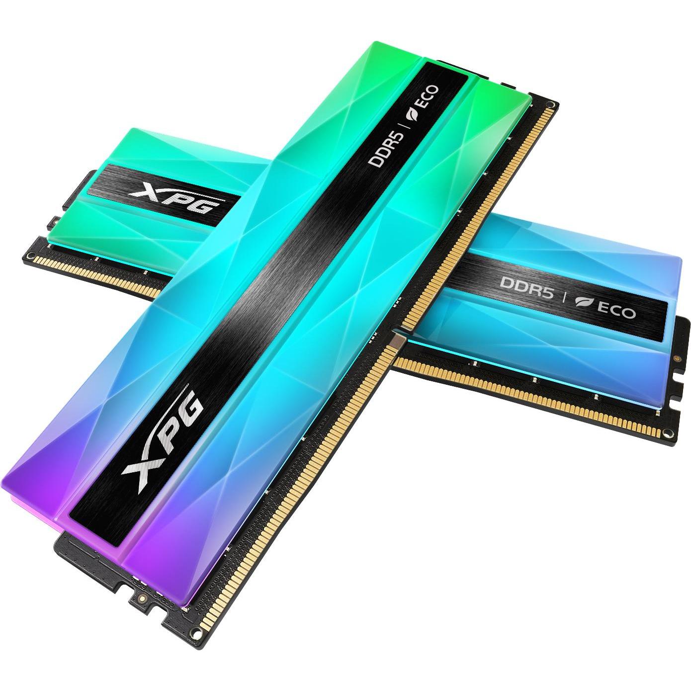 Thumbnail - Adata XPG Lancer Neon RGB (2 x 16GB, 6400 MHz, DDR5-RAM, U-DIMM), RAM, Silber