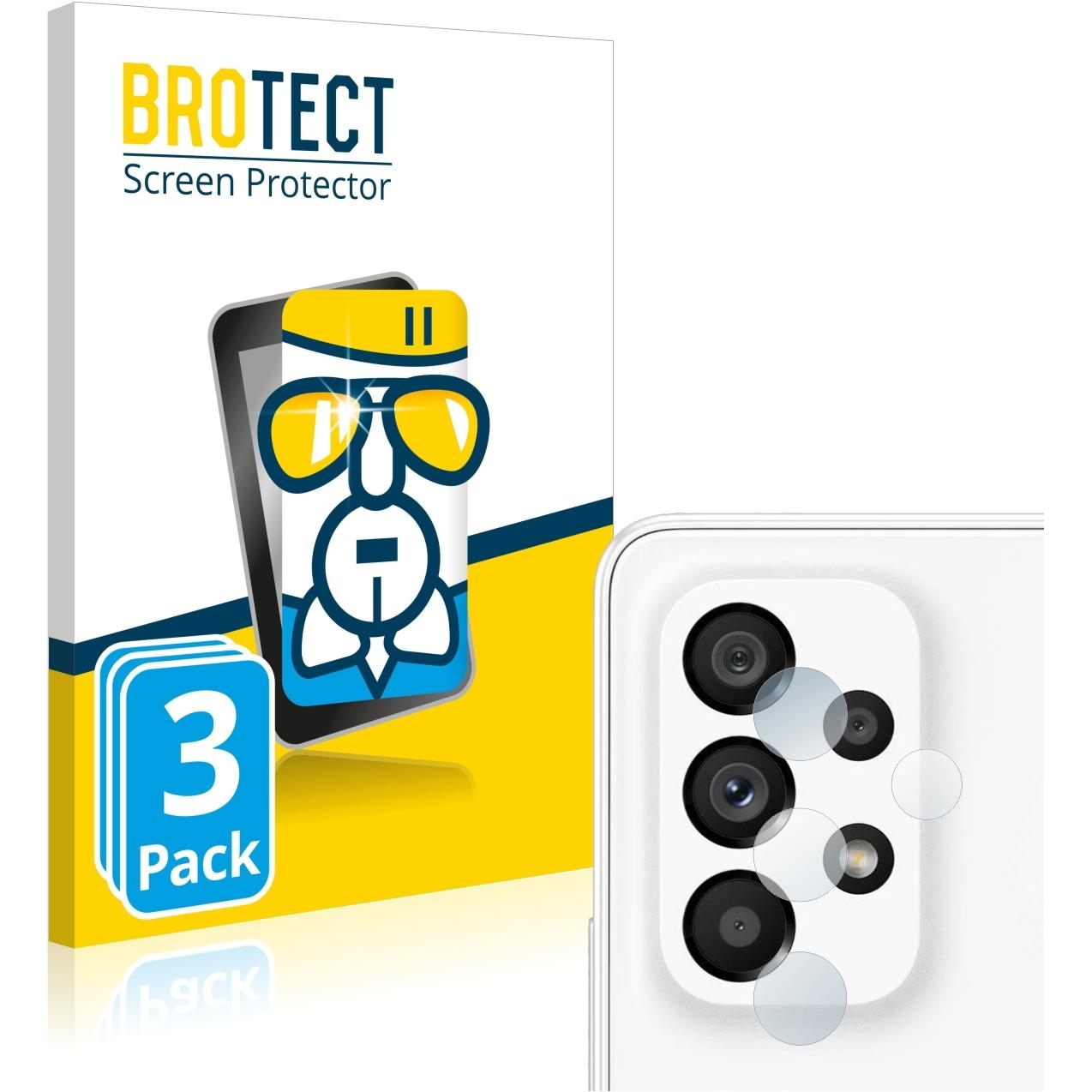 BROTECT AirGlass Panzerglasfolie (3 Stück, Samsung Galaxy A53 5G), Smartphone Schutzfolie, Transparent