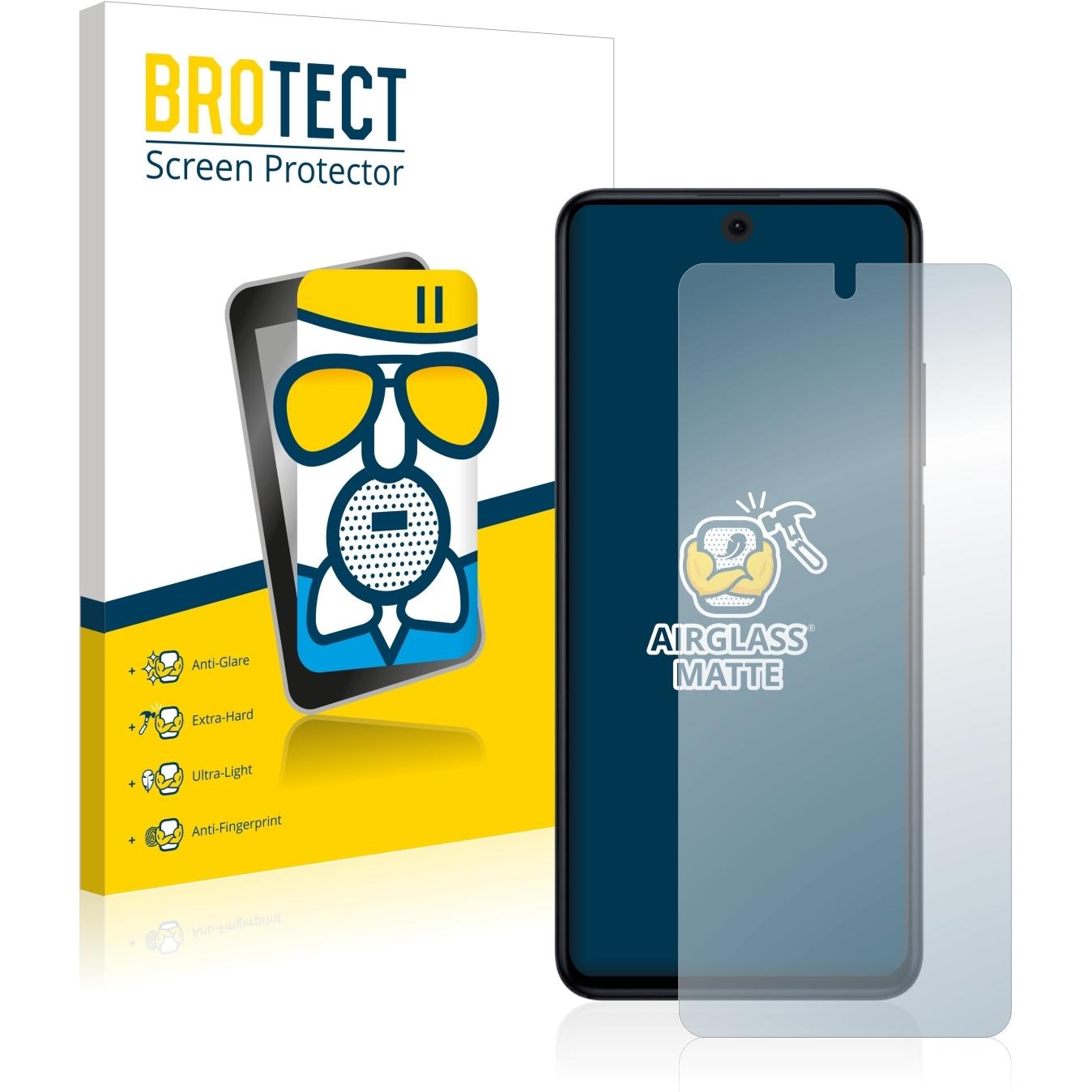 BROTECT AirGlass Panzerglasfolie Matt (1 Stück, Xiaomi Poco X4 GT), Smartphone Schutzfolie, Grau