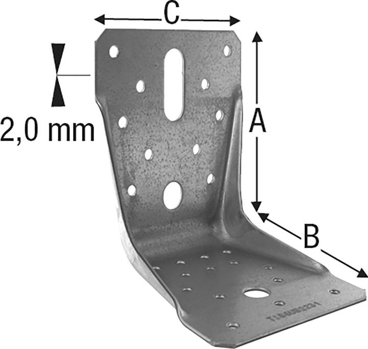 Productafbeelding Simpson Sst Hoekverbinding ABR100 (Hoekconnector, 1 Pcs.)