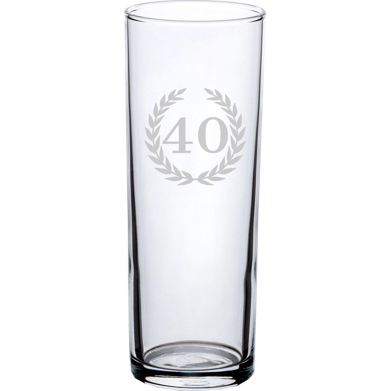 Luxentu, Biergläser, Kölschglas / Kölner Stange mit Gravur 40. Jubiläum (0.20 l, 1 x)