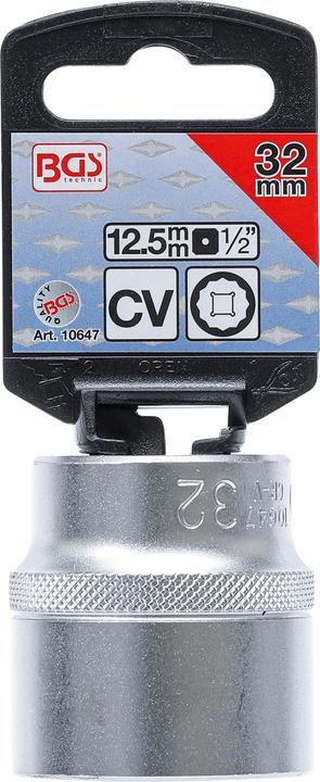 Immagine prodotto BGS Set di chiavi a bussola a dodici facce Azionamento Azionamento quadrato 12,5 mm (1/2") SW 32 mm (32 mm)