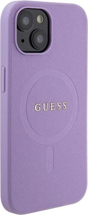 Produktbild Guess GUHMP15SPSAHMCU iPhone 15 6.1" fioletowy/purple hardcase Saffiano MagSafe (Apple iPhone 15)