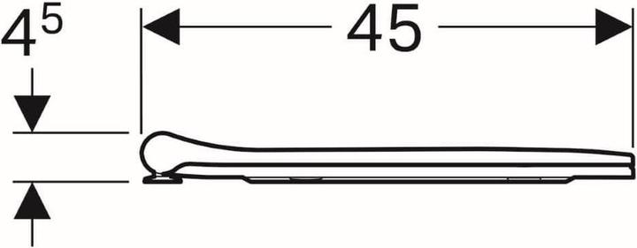 Actual product image Geberit Keramag / WC seat Smyle Square narrow design white with soft-closing mechanism 500688011