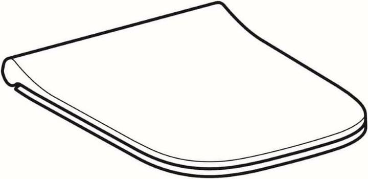 Actual product image Geberit Keramag / WC seat Smyle Square narrow design white with soft-closing mechanism 500688011