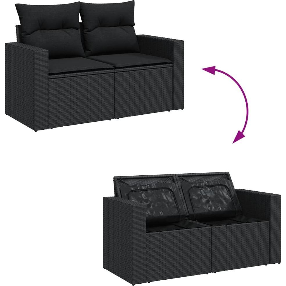 Thumbnail - VidaXL, Gartenlounge, 10-tlg. Garten-Lounge-Set mit Kissen