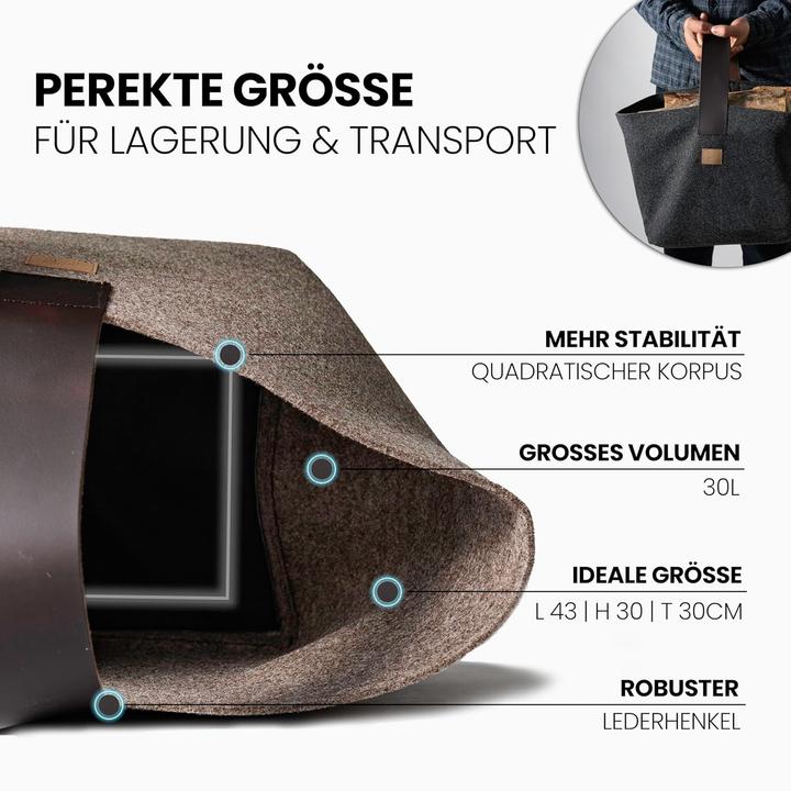 Produktbild Easy and Green Kaminholzkorb (43 x 30 x 30 cm)