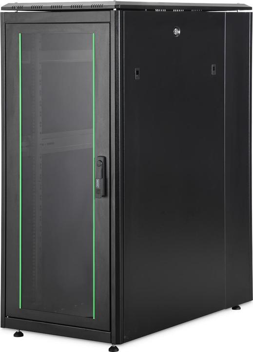 Actual product image Digitus 26HE Serverschrank, Unique Server-N 1342x600x1000 mm, Glas-Fronttür, sw (RAL 9005) (26 RU, 19 inch rack)