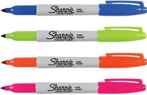Actual product image Sharpie Marker Fine Round Tip F 4s Fun Colors (Assorted colours, 1 mm, 4 x)