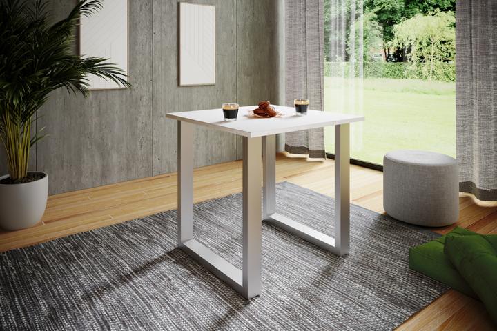 Produktbild VCM Holz Esstisch Xona U Silber (80 x 80 x 76 cm)