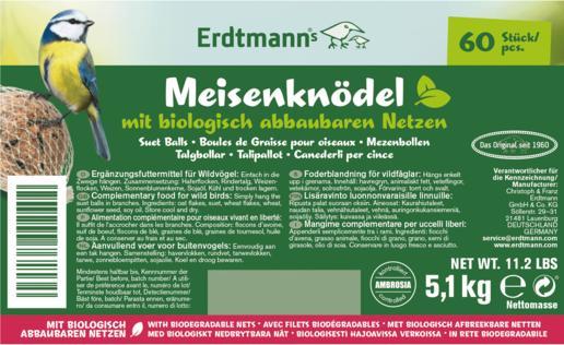 Produktbild Erdtmann Meisenknödel mit Netz (60 x, 5.15 kg)