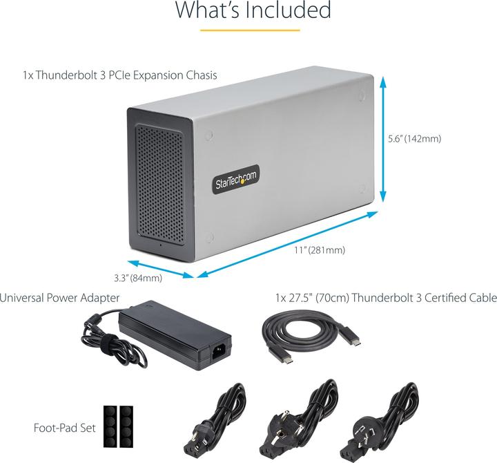 Actual product image StarTech 2TBT3-PCIE-ENCLOSURE (Thunderbolt, 2 Ports)