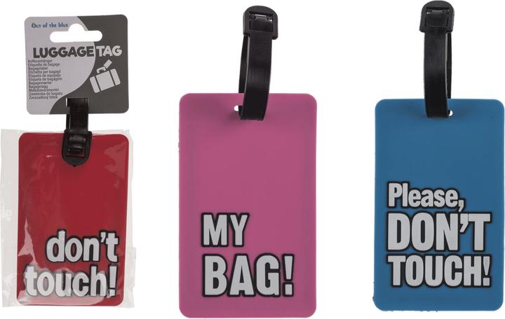 Out of the blue 3er Set Kofferanhänger mit Sprüchen (Cadenas + étiquette pour bagage)