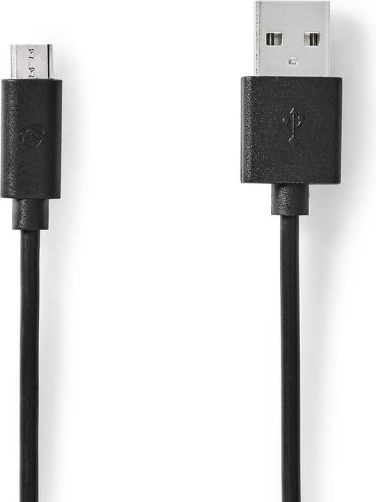 Actual product image Nedis USB cable | USB 2.0 | USB-A plug | USB Micro-B plug | 10 W | 480 Mbps | Nickel-plated | 0.5 (0.50 m, USB 2.0, 10 W)