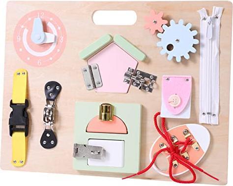 Produktbild Activity Board ab 1 2 Jahre, Holz Busy Board für Kleinkinder, Sensorik Motorikbrett mit