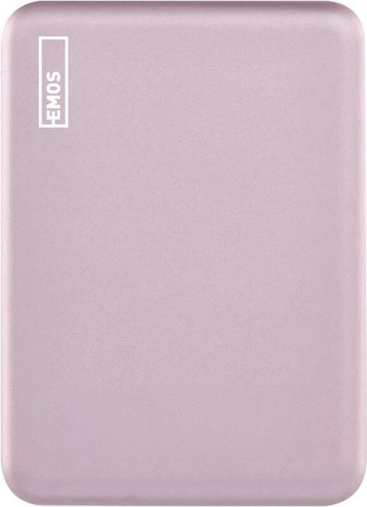 Actual product image Emos Powerbank WI 522, 5 000 mAh, 20 W+Wireless, lachs (5000 mAh, 20 W, 19.25 Wh)