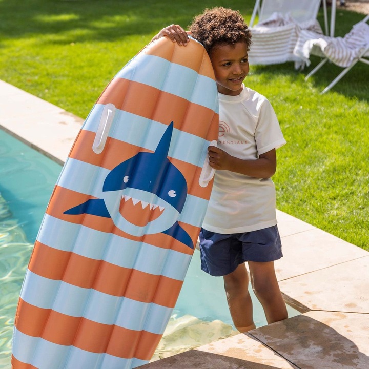 Actual product image Swim Essentials Inflatable Surfboard Striped Shark