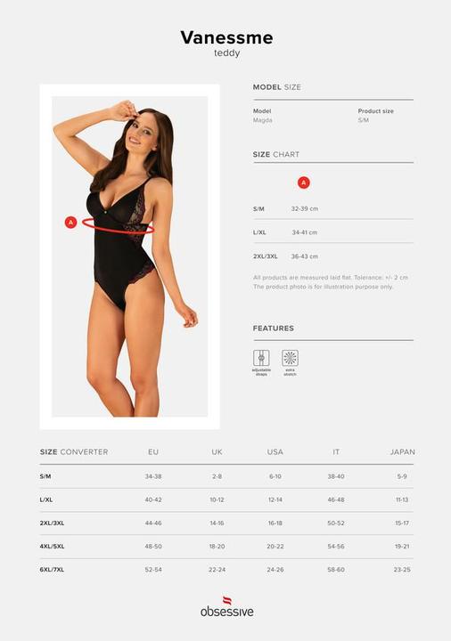 Produktbild Obsessive Obsessiv - Vanessme Teddy S/M (M, S)