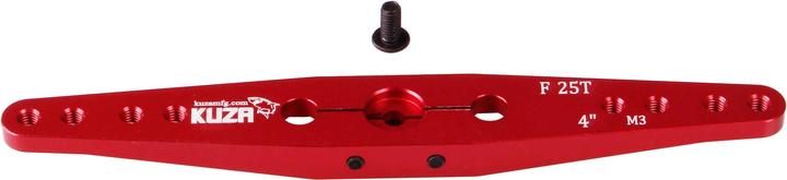 Kuza Servohebel 2-Arm Futaba 25T 100/88/72/ 60mm 4" M3 Heavy Duty V2 Aluminium