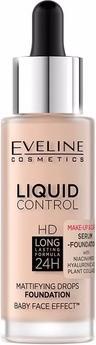 Immagine prodotto Eveline Liquid Control Hd Fondotinta in gocce opacizzante 010 Beige Chiaro 32Ml (Light Beige)