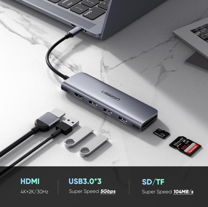 Produktbild Ugreen CM195 (USB-C, 6 Ports)