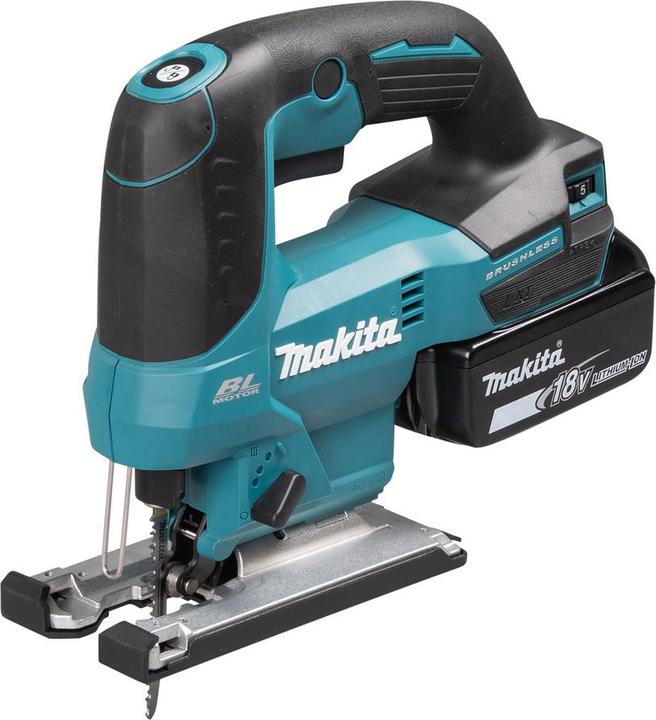 Actual product image Makita DJV 184 RTJ Battery Pendulum Jigsaw 18 V Brushless + 2x Battery 5,0 Ah + Charger + Makpac