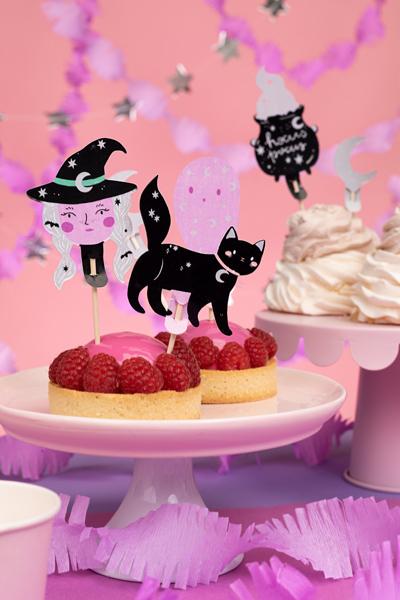 Actual product image Partydeco Cupcake toppers Halloween, 14 cm, mix (1 pkt / 6 pc.) (6 Piece)