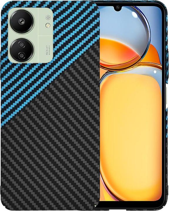 Produktbild Techsuit - Carbonite FiberShell - Xiaomi Redmi 13C 4G / 13C 5G / C65 - Blue Pulse (Xiaomi Redmi 13C 5G, Xiaomi Poco C65, Xiaomi Redmi Note 13 4G)