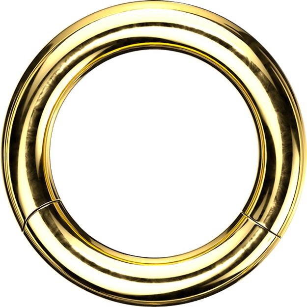 Produktbild Star Piercing Segmentring klappbar vergoldet (Chirurgenstahl 316L)